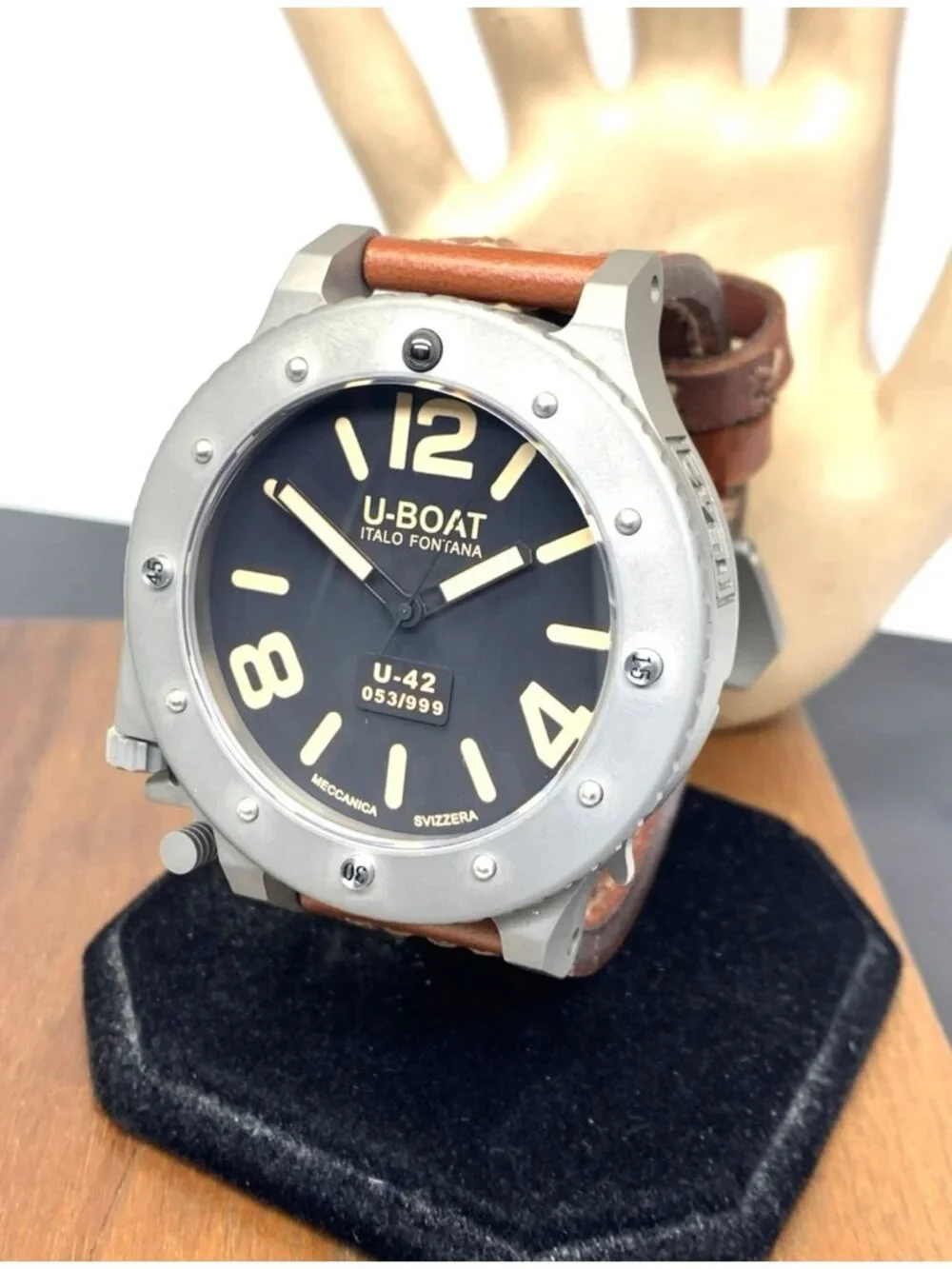 U-Boat U-42 Men's Watch Titanium Case Lefty Automatic Limited Edition 53mm + Box